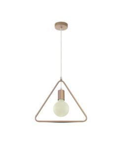 Lampadario a Sospensione Forma Triangolo in Metallo Colore Nero Opaco Con Portalampada E27 Max 60W SKU-3838