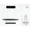 Lampada Led A Sospensione Rettangolare Colore Nero Doppio Anello 600X300mm 400X200mm 3000K 100W Dimmerabile Triac Dimmer SKU-3987 - ASDSHOP