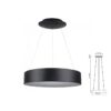 Lampada Led A Sospensione Moderno Circolare Colore Nero Diametro 450mm 25W 3000K Dimmerabile SKU-3993 - ASDSHOP