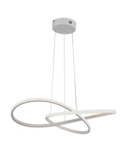 Lampadario LED a Sospensione 20W 2540lm Design Moderno Doppi Anelli Incrociati 500mm Colore Bianco 3000K SKU-8013