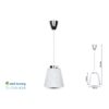 Lampadario Led a Sospensione Campana Coppa in Plastica Bianca 7W 4000K Base Cromato SKU-8505