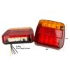 Kit Fanali Led Posteriori 24V 12V Con Luci Posizioni Stop Frecce Targa 4 In 1 Per Camion Rimorchio Caravan - ASDSHOP