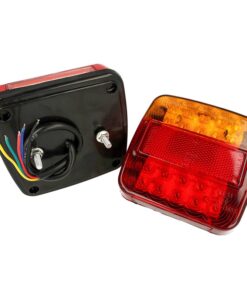 Alternative view of Kit Fanali Led Posteriori 24V 12V Con Luci Posizioni Stop Frecce Targa 4 In 1 Per Camion Rimorchio Caravan