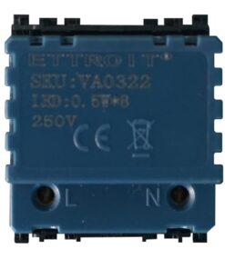 Serie Civile ETTROIT Nero Compatibile Con Vimar Arke (Lampada Led Segnapasso 2M 220V 4000K) - immagine 3