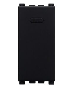 Serie Civile ETTROIT Nero Compatibile Con Vimar Arke (Interruttore Unipolare 1P 16A)