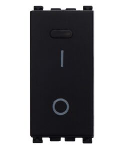 Alternative view of Serie Civile ETTROIT Nero Compatibile Con Vimar Arke (Interruttore Bipolare 2P 16A)