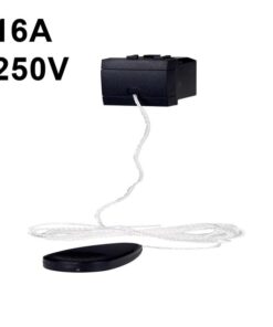 Serie Civile ETTROIT Nero Compatibile Con Vimar Arke (Pulsante Tirante Con Corda) - immagine 4