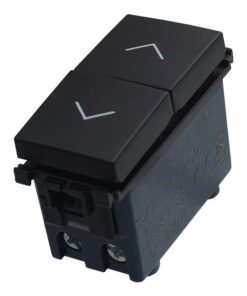Serie Civile ETTROIT Nero Compatibile Con Vimar Arke (Pulsante Doppio Saliscendi 1P+1P) - immagine 3