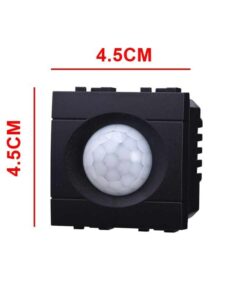 Alternative view of Serie Civile ETTROIT Nero Compatibile Con Vimar Arke (Sensore Movimento PIR Timer 2M)