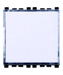 Serie Civile ETTROIT Bianco Compatibile Con Vimar Arke (Pulsante Targa Portanome 2M)