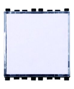 Serie Civile ETTROIT Bianco Compatibile Con Vimar Arke (Pulsante Targa Portanome 2M) - immagine 3