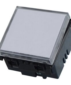 Serie Civile ETTROIT Nero Compatibile Con Vimar Arke (Pulsante Targa Portanome 2M) - immagine 3