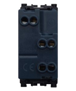 Alternative view of Serie Civile ETTROIT Nero Compatibile Con Vimar Arke (Presa Bipasso)