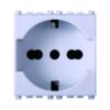 Serie Civile ETTROIT Bianco Compatibile Con Vimar Arke (Presa Schuko)