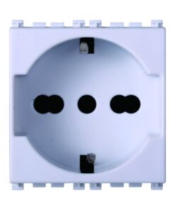 Serie Civile ETTROIT Bianco Compatibile Con Vimar Arke (Presa Schuko)