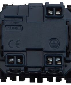 Serie Civile ETTROIT Nero Compatibile Con Vimar Arke (Presa Schuko) - immagine 3