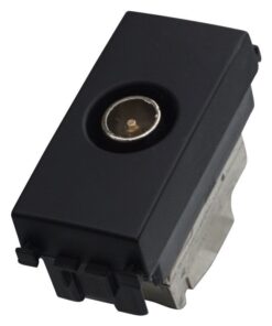 Alternative view of Serie Civile ETTROIT Nero Compatibile Con Vimar Arke (Presa TV Passante Maschio)