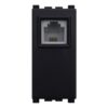 Serie Civile ETTROIT Nero Compatibile Con Vimar Arke (Presa Telefonica RJ11) - ASDSHOP