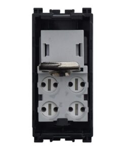 Serie Civile ETTROIT Nero Compatibile Con Vimar Arke (Presa Telefonica RJ11) - immagine 3