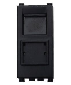 Serie Civile ETTROIT Nero Compatibile Con Vimar Arke (Presa Dati RJ45 CAT5E)