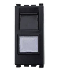 Serie Civile ETTROIT Nero Compatibile Con Vimar Arke (Presa Dati RJ45 CAT6)