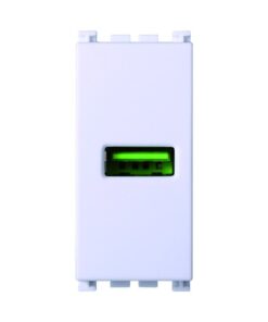 Serie Civile ETTROIT Bianco Compatibile Con Vimar Arke (Presa USB)