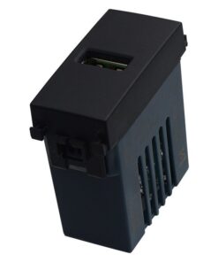 Alternative view of Serie Civile ETTROIT Nero Compatibile Con Vimar Arke (Presa USB)