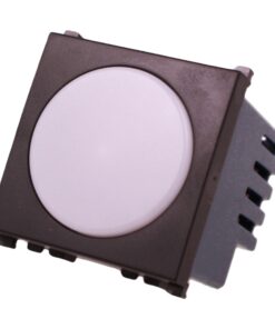 Serie Civile ETTROIT Nero Compatibile Con Vimar Arke (Luce Emergenza LED 2M 6000K)