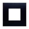 Placca Plastica ETTROIT Serie Venus 2 Posti/Moduli 502 Compatibile Con Vimar Arke, 14 Colori Disponibili (Nero)