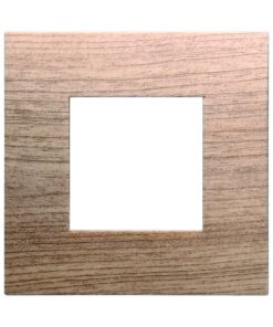 Placca Plastica ETTROIT Serie Venus 2 Posti/Moduli 502 Compatibile Con Vimar Arke, 14 Colori Disponibili (Legno Chiaro)