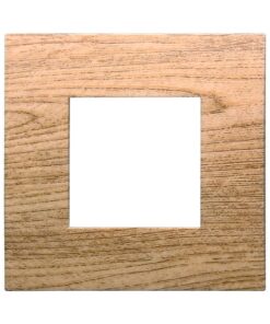 Placca Plastica ETTROIT Serie Venus 2 Posti/Moduli 502 Compatibile Con Vimar Arke, 14 Colori Disponibili (Legno Scuro)