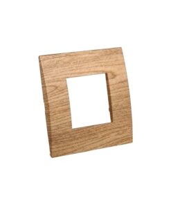 Placca Plastica ETTROIT Serie Venus 2 Posti/Moduli 502 Compatibile Con Vimar Arke, 14 Colori Disponibili (Legno Scuro) - immagine 3