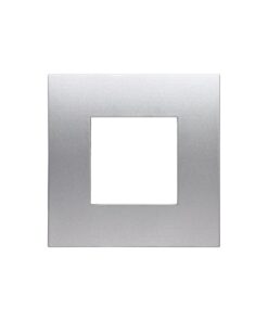 Alternative view of Placca Plastica ETTROIT Serie Venus 2 Posti/Moduli 502 Compatibile Con Vimar Arke, 14 Colori Disponibili (Grigio/Silver)