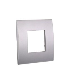 Placca Plastica ETTROIT Serie Venus 2 Posti/Moduli 502 Compatibile Con Vimar Arke, 14 Colori Disponibili (Grigio/Silver) - immagine 3