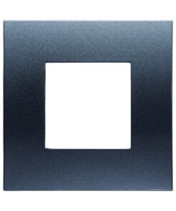 Placca Plastica ETTROIT Serie Venus 2 Posti/Moduli 502 Compatibile Con Vimar Arke, 14 Colori Disponibili (Acciaio Scuro)