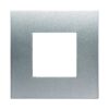 Placca Plastica ETTROIT Serie Venus 2 Posti/Moduli 502 Compatibile Con Vimar Arke, 14 Colori Disponibili (Titanio)