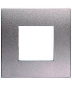 Placca Plastica ETTROIT Serie Venus 2 Posti/Moduli 502 Compatibile Con Vimar Arke, 14 Colori Disponibili (Bronzo)