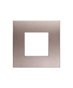 Placca Plastica ETTROIT Serie Venus 2 Posti/Moduli 502 Compatibile Con Vimar Arke, 14 Colori Disponibili (Bronzo) - immagine 3