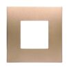 Placca Plastica ETTROIT Serie Venus 2 Posti/Moduli 502 Compatibile Con Vimar Arke, 14 Colori Disponibili (Oro)