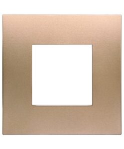 Placca Plastica ETTROIT Serie Venus 2 Posti/Moduli 502 Compatibile Con Vimar Arke, 14 Colori Disponibili (Oro)