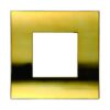Placca Plastica ETTROIT Serie Venus 2 Posti/Moduli 502 Compatibile Con Vimar Arke, 14 Colori Disponibili (Oro Lucido)