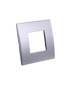 Placca Plastica ETTROIT Serie Venus 2 Posti/Moduli 502 Compatibile Con Vimar Arke, 14 Colori Disponibili (Cromato Lucido) - immagine 3