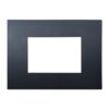 Placca Plastica ETTROIT Serie Venus 3 Posti/Moduli 503 Compatibile Con Vimar Arke, 14 Colori Disponibili (Nero) - ASDSHOP