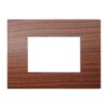 Placca Plastica ETTROIT Serie Venus 3 Posti/Moduli 503 Compatibile Con Vimar Arke, 14 Colori Disponibili (Radica)