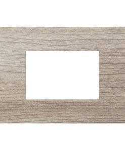 Placca Plastica ETTROIT Serie Venus 3 Posti/Moduli 503 Compatibile Con Vimar Arke, 14 Colori Disponibili (Legno Chiaro)