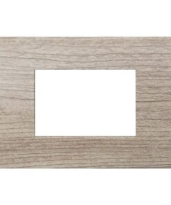 Placca Plastica ETTROIT Serie Venus 3 Posti/Moduli 503 Compatibile Con Vimar Arke, 14 Colori Disponibili (Legno Chiaro) - immagine 3