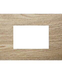 Placca Plastica ETTROIT Serie Venus 3 Posti/Moduli 503 Compatibile Con Vimar Arke, 14 Colori Disponibili (Legno Scuro)