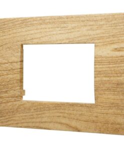 Placca Plastica ETTROIT Serie Venus 3 Posti/Moduli 503 Compatibile Con Vimar Arke, 14 Colori Disponibili (Legno Scuro) - immagine 3