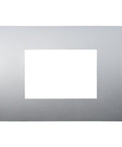 Placca Plastica ETTROIT Serie Venus 3 Posti/Moduli 503 Compatibile Con Vimar Arke, 14 Colori Disponibili (Grigio/Silver)