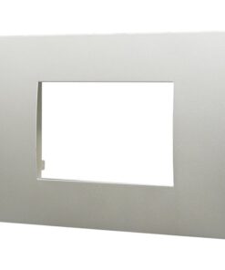 Placca Plastica ETTROIT Serie Venus 3 Posti/Moduli 503 Compatibile Con Vimar Arke, 14 Colori Disponibili (Grigio/Silver) - immagine 3